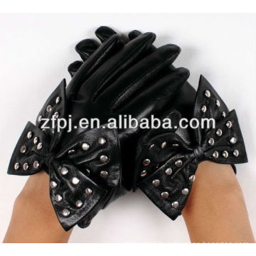 100% Quality fashion elegent women long leather punk gloves